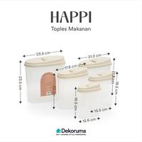 Gambar Dekoruma HAPPI Toples / Tempat Penyimpanan Makanan set of 5 dari Dekoruma Official Store Kab. Bekasi 3 Tokopedia
