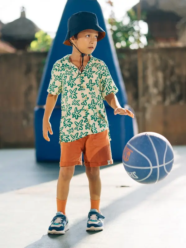 STUVW Eon Sail Blue - Sepatu Sneakers Anak Biru dan Krem Fashion 6