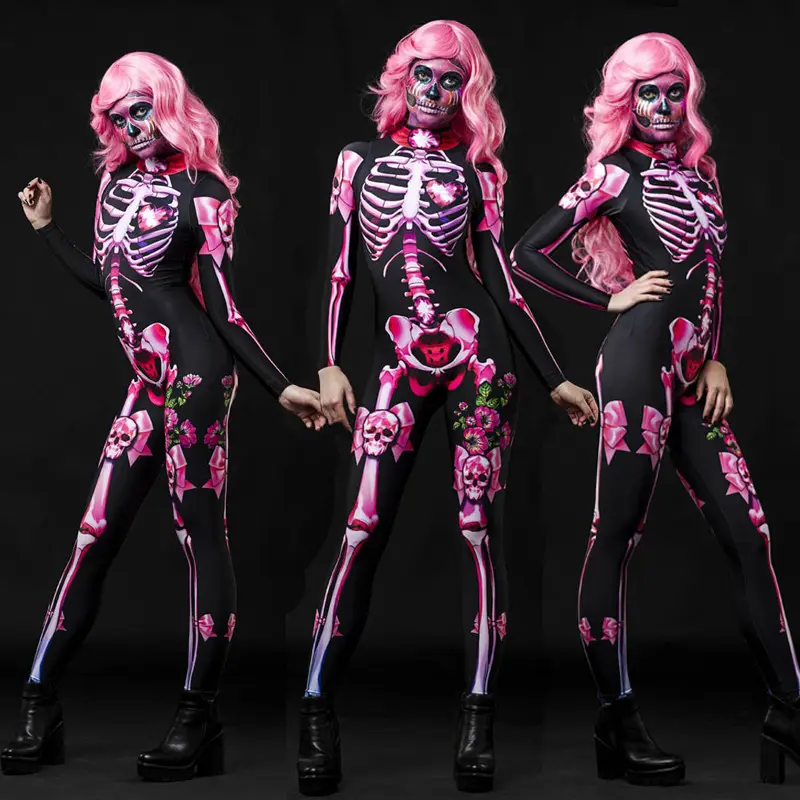 H88/H89/H90/H91 - Bodysuit halloween tengkorak/skeleton cosplay