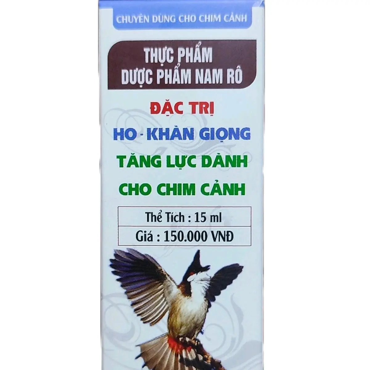 Dung Dịch Đặc Trị HO - KHÀN GIỌNG Sử Dụng Cho Chim Chào Mào Của Nam Rô Chai 15ml