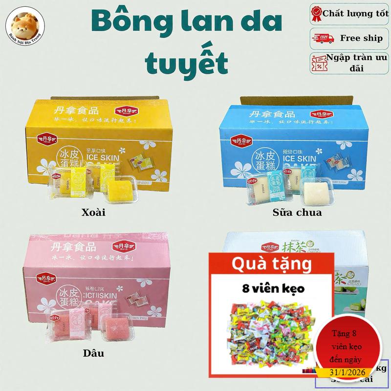 Bông lan da tuyết 4 vị trà xanh dâu xoài và sữa chua – món bánh ngọt ngào khiến ai cũng mê mẩn. bánh vinh snack. mochi trong suốt ngô mochi nhật bản đo an vặt các loại combo snack ăn vặt,ăn vặt trung quốc