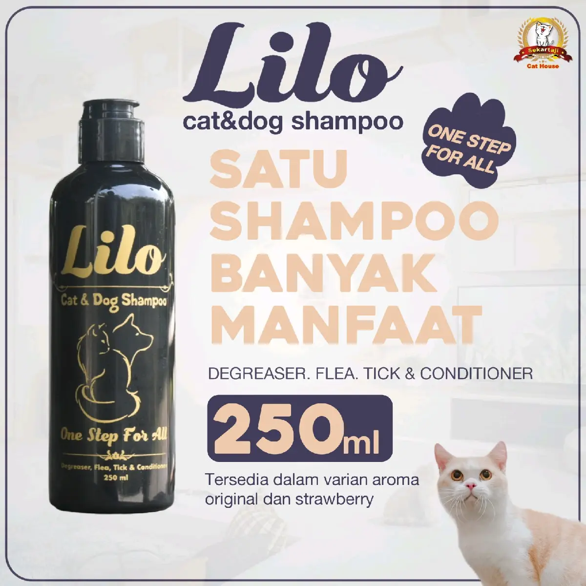 Lilo Cat & Dog Shampoo 250 ml | shampoo kucing | shampoo anjing