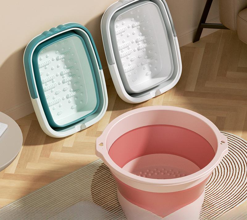 Product Introduction of Foldable Foot Bath Bucket for Home Use, Thickened and Insulated, New Portable Foot Soaking Basin for Calves, Health Foot Bath Massage Basin 0