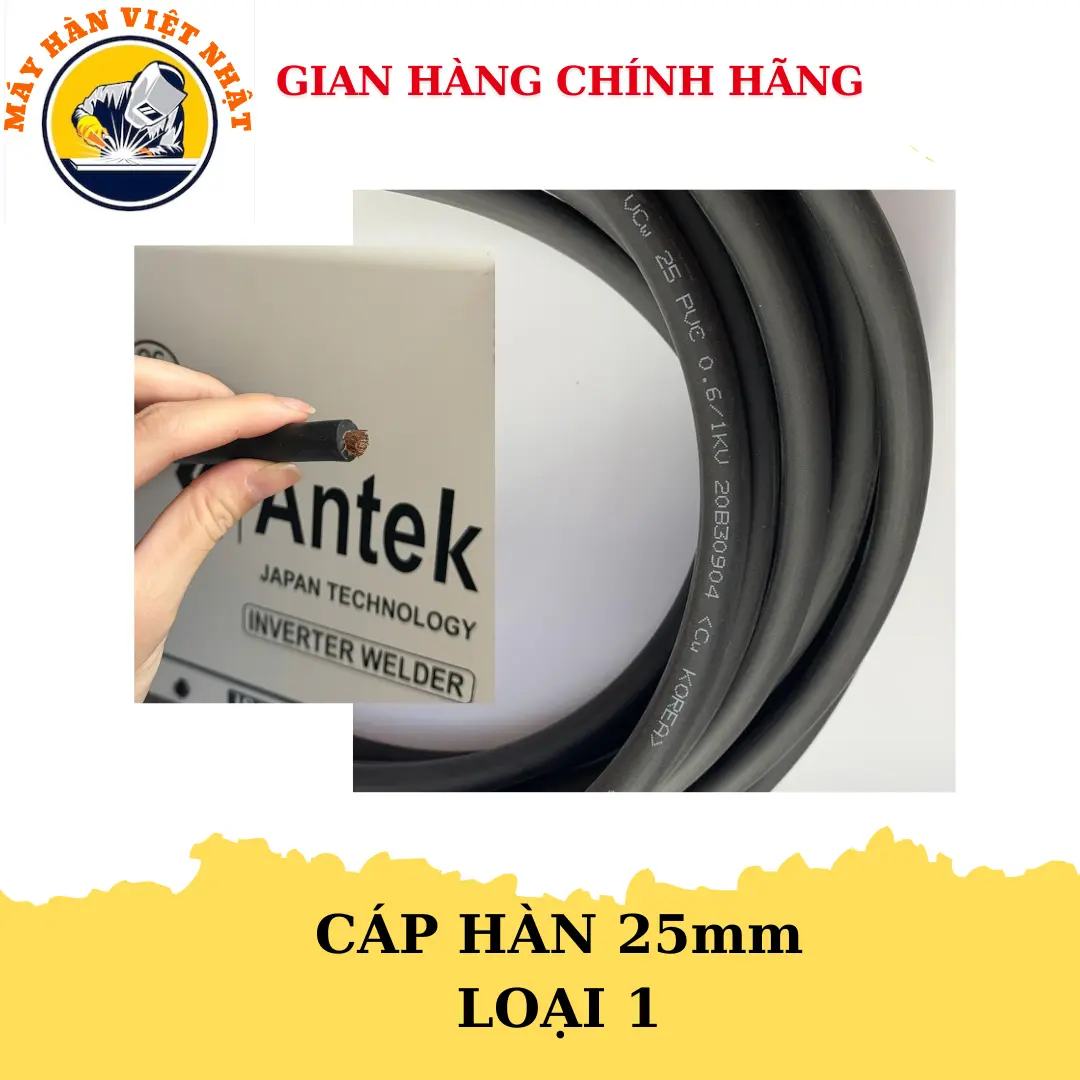 Dây hàn 25mm LOẠI1 -cáp hàn chuyên que hàn 2.5-3.2li dây L1 (49k/1 mét)