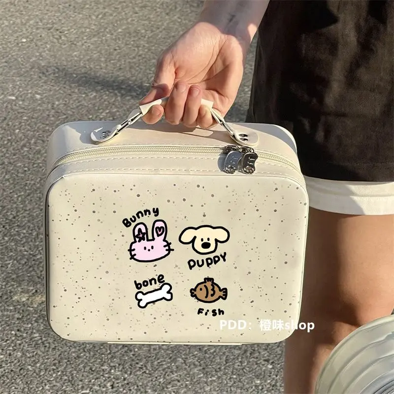 Hộp Đựng Mỹ Phẩm Không Thấm Nước, Vali Dễ Thương 14 Inch, Thích Hợp Cho Nữ, Lưu Trữ Và Mang Theo, Lý Tưởng Cho Du Lịch Và Sinh Viên, Túi Đựng Mỹ Phẩm Ins, Phát Hành Năm 2024 Bag 2