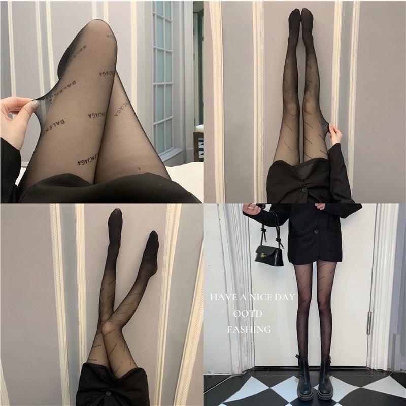 Quần tất chữ quần tất hoạ tiết tất lưới sexy trendy cho nữ Women Nhung Kem 2