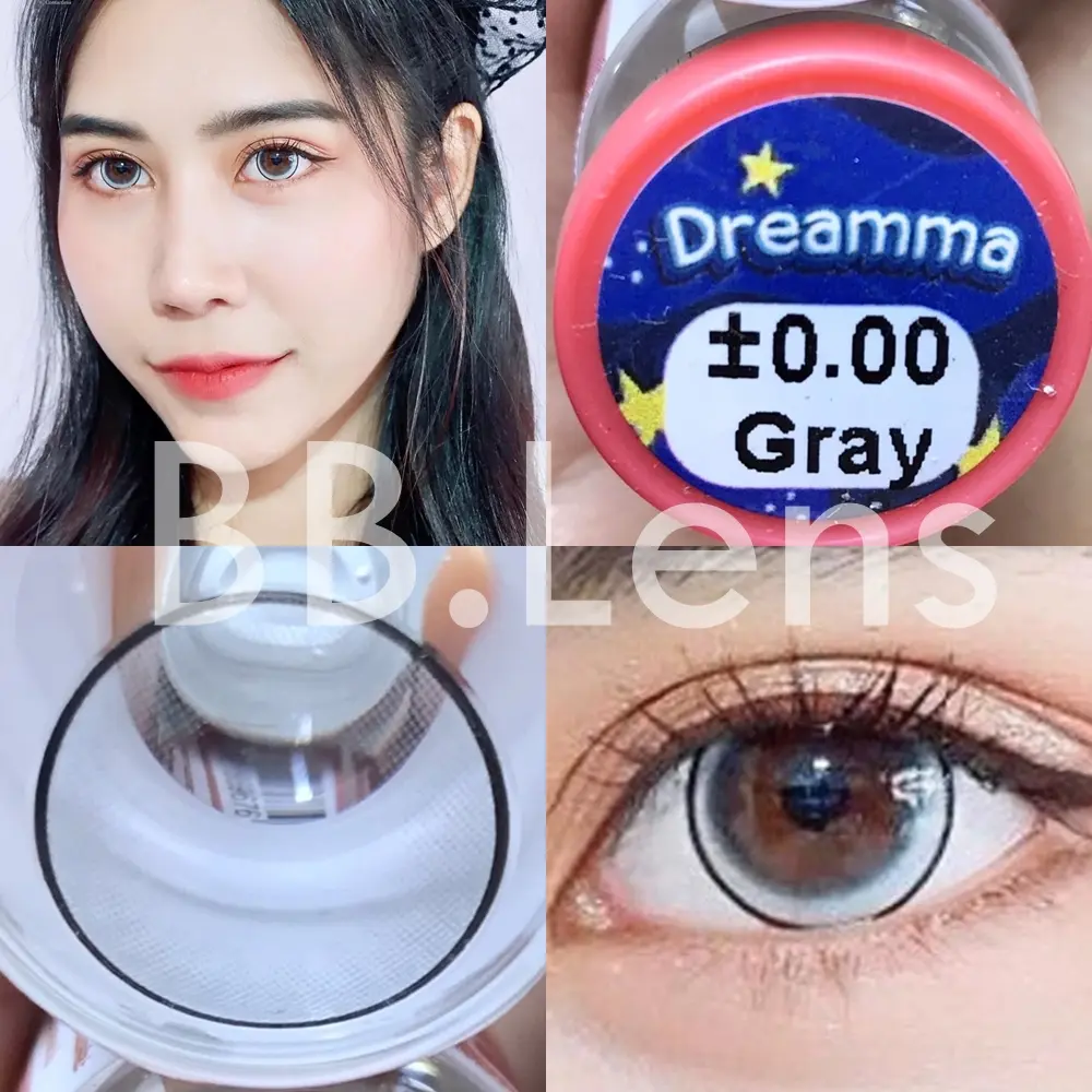 (มีค่าสายตา) เลนส์ไฮโดรเจล ค่าน้ำ 55% คอนแทคเลนส์ Dreamma (Roze) ฝาพีช
