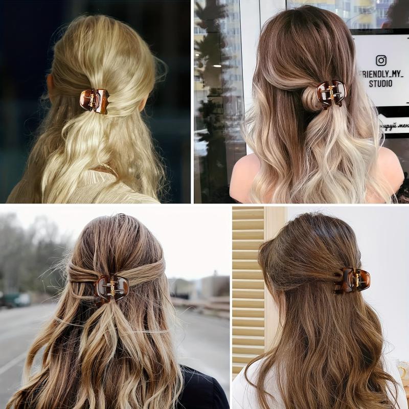 [Ponytail Clips] Set of 6 Small High Ponytail Claw Clips | Must-Have Hair Accessory for Women, Perfect for Securing Hair at The Back of The Head 6