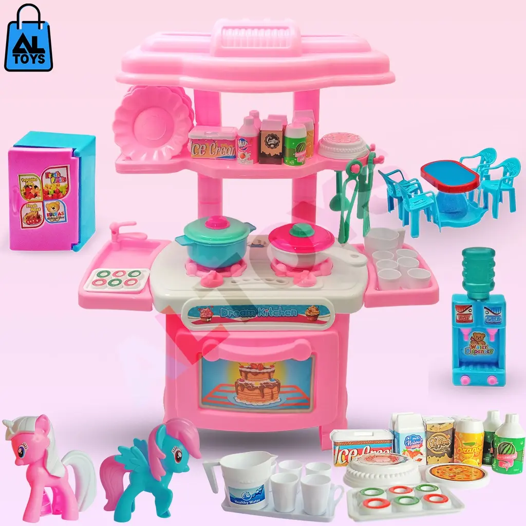 Mainan Anak Perempuan Kompor Alat Masak Masakan Kitchen Set wastafel set kompor mainan Kuda Toys