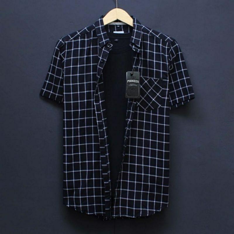 Kemeja Flanel Lengan Pendek Pria / Kemeja Cowo / Kemeja Cowok Dewasa / Kemeja Fanel / Kemeja Kotak / Kemeja Flanel Cowok / Kemeja Cowok Keren Baju Distro Standar 1