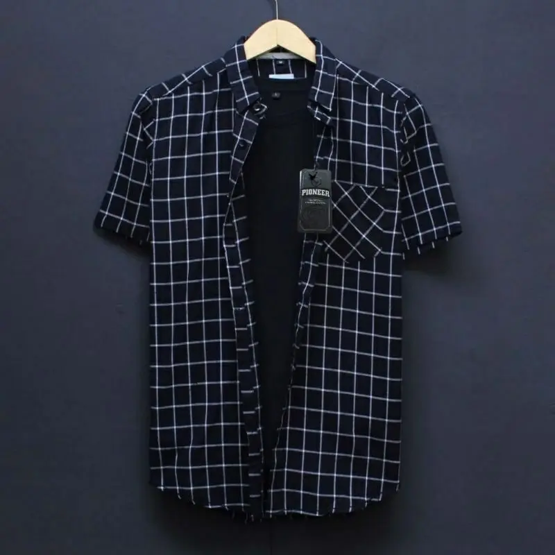 Kemeja Flanel Lengan Pendek Pria / Kemeja Cowo / Kemeja Cowok Dewasa / Kemeja Fanel / Kemeja Kotak / Kemeja Flanel Cowok / Kemeja Cowok Keren Baju Distro Standar 1
