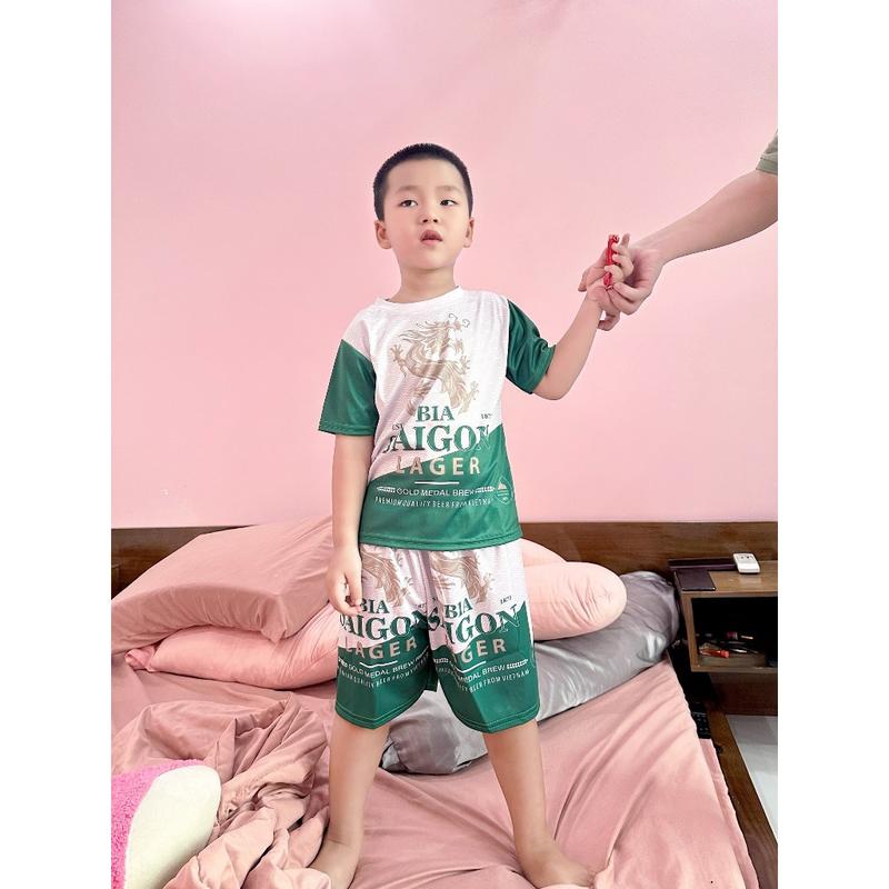 Bộ Quần Áo Thể Thao Nam Nhiều Màu Thời Trang Thiết Kế Thun Lạnh Cao Cấp BIA SAIGON XANH CHP K0 7