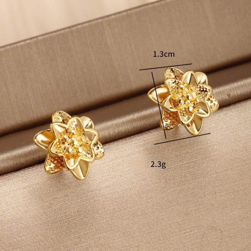 Product Introduction of Flower Stud Earrings! Retro Flower Design, Fairy - style Fashion Jewelry 10