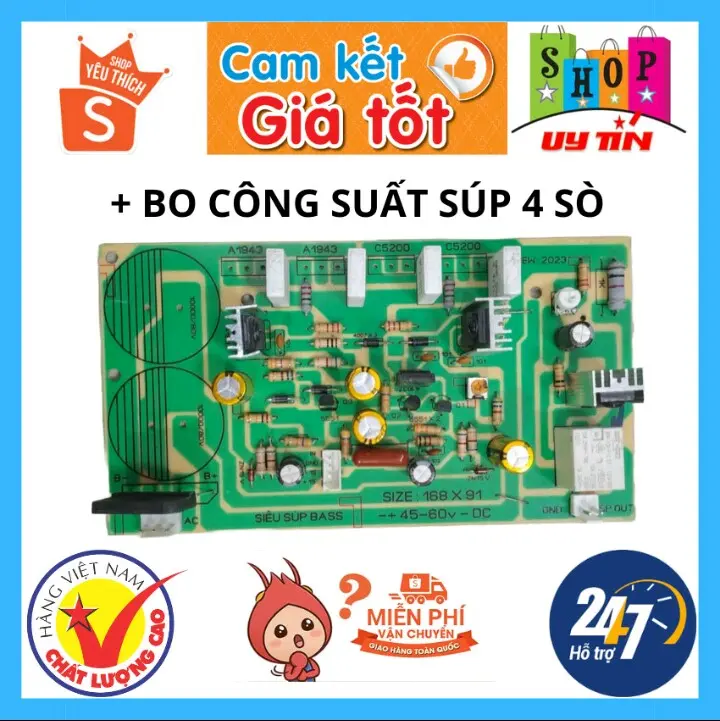 bo công suất súp ( siêu súp) 4 sò liền nguồn