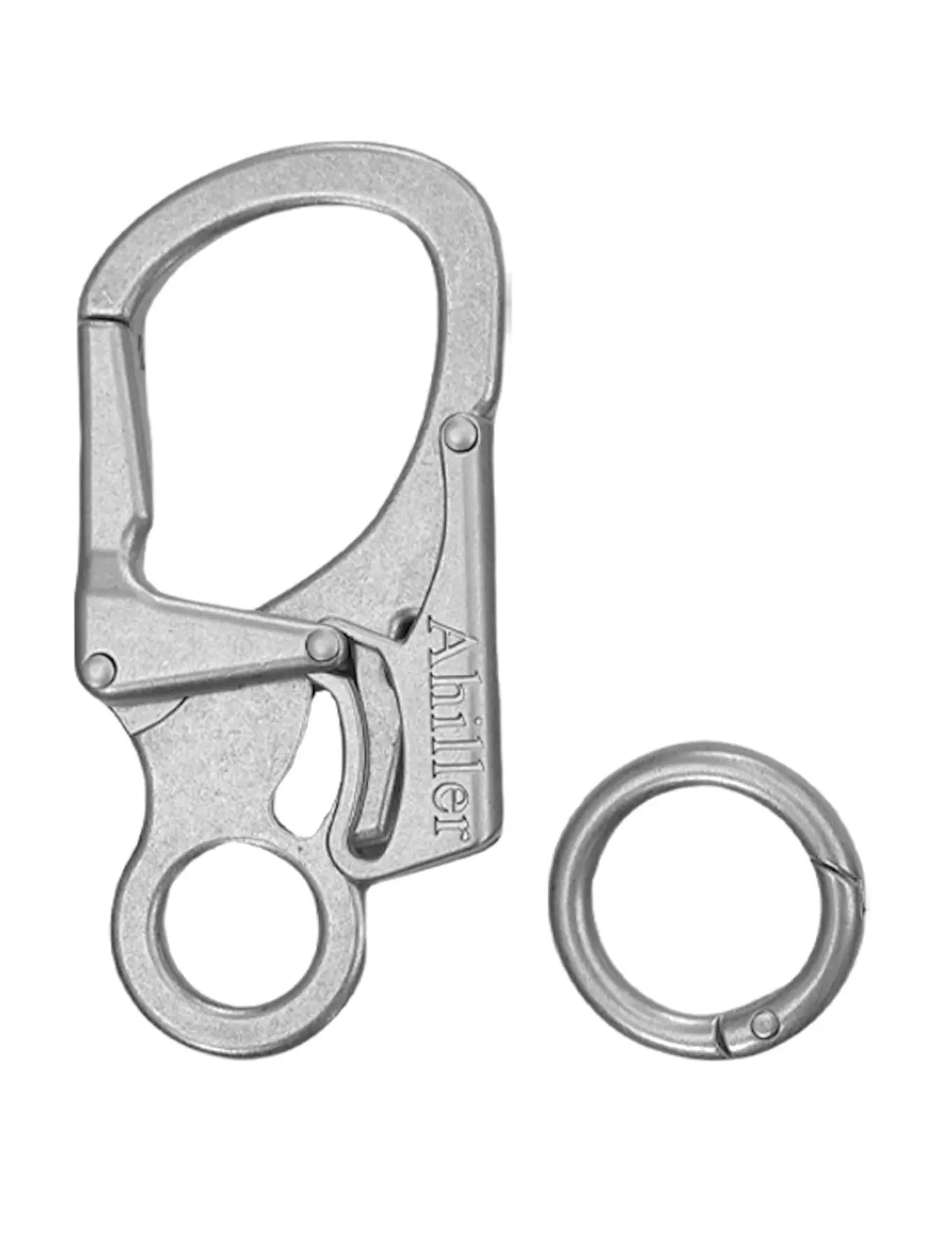 Zinc Alloy Climbing Hook, Multifunctional Keychain, Anti-slip Design Keychain for Camping & Hiking & Climbing, EDC Equipment Card Binary Keychain