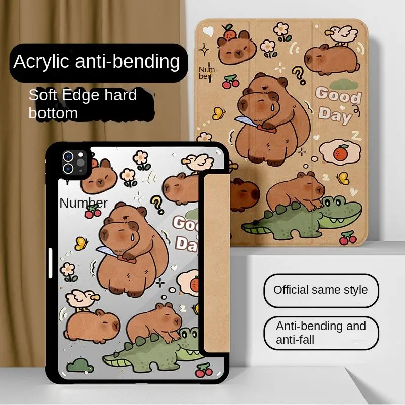 Bao Da Card Bara Mini 6, Thiết Kế Acrylic Gấp Ba, Tương Thích Với iPad Air 5, Ốp Bảo Vệ iPad Air 5 Cao Cấp 10.9 Inch, Bao Gồm Ngăn Đựng Bút, Tương Thích Với iPad Air 5, Chất Liệu Da Card, Bao Gồm Ngăn Đựng Bút Phụ Kiện 6
