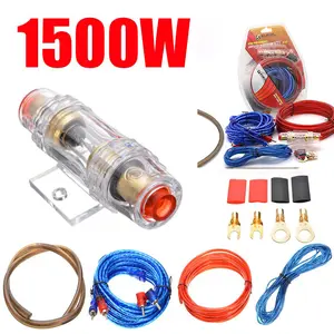 Paket Kabel Audio Mobil Full Set / Instalasi Sound System Mobil - Car Audio Speaker Subwoofer 12 inch Instalasi Paket Kabel 10ga Kabel Daya 60 Amp Dudukan Sekering paket kabel audio mobil