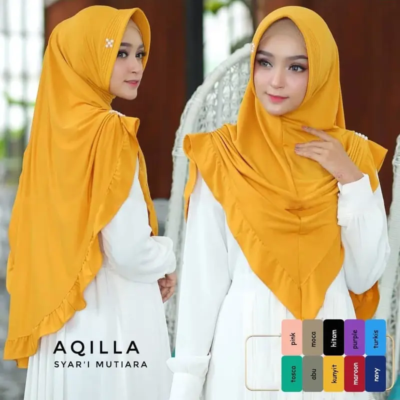 Aqila Syari Mutiara Khimar JilbabFashion JilbabMurah JilbabStyle 1