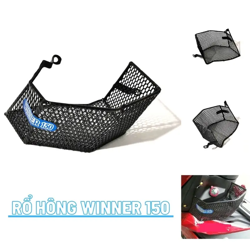 Rổ đựng đồ xe máy thép nhúng nhựa cao cấp, giỏ hông xe máy đựng chai nước gắn dễ dàng chắc chắn 7