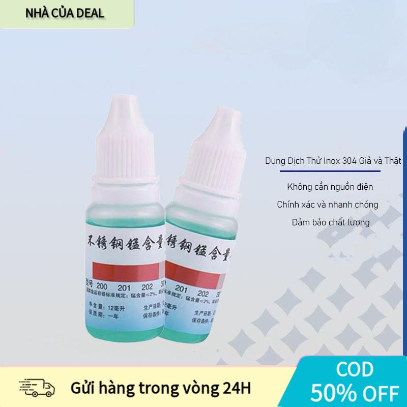 Dung Dịch Kiểm Tra So Sánh Inox Không Gỉ 304 và Các Loại Inox Thường