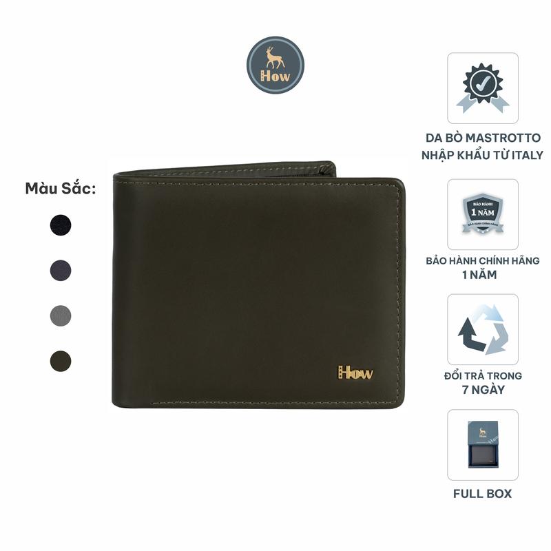  Ví Khắc Tên  Bóp Ví Nam Da Bò Mastrotto Nhập Khẩu HN33 