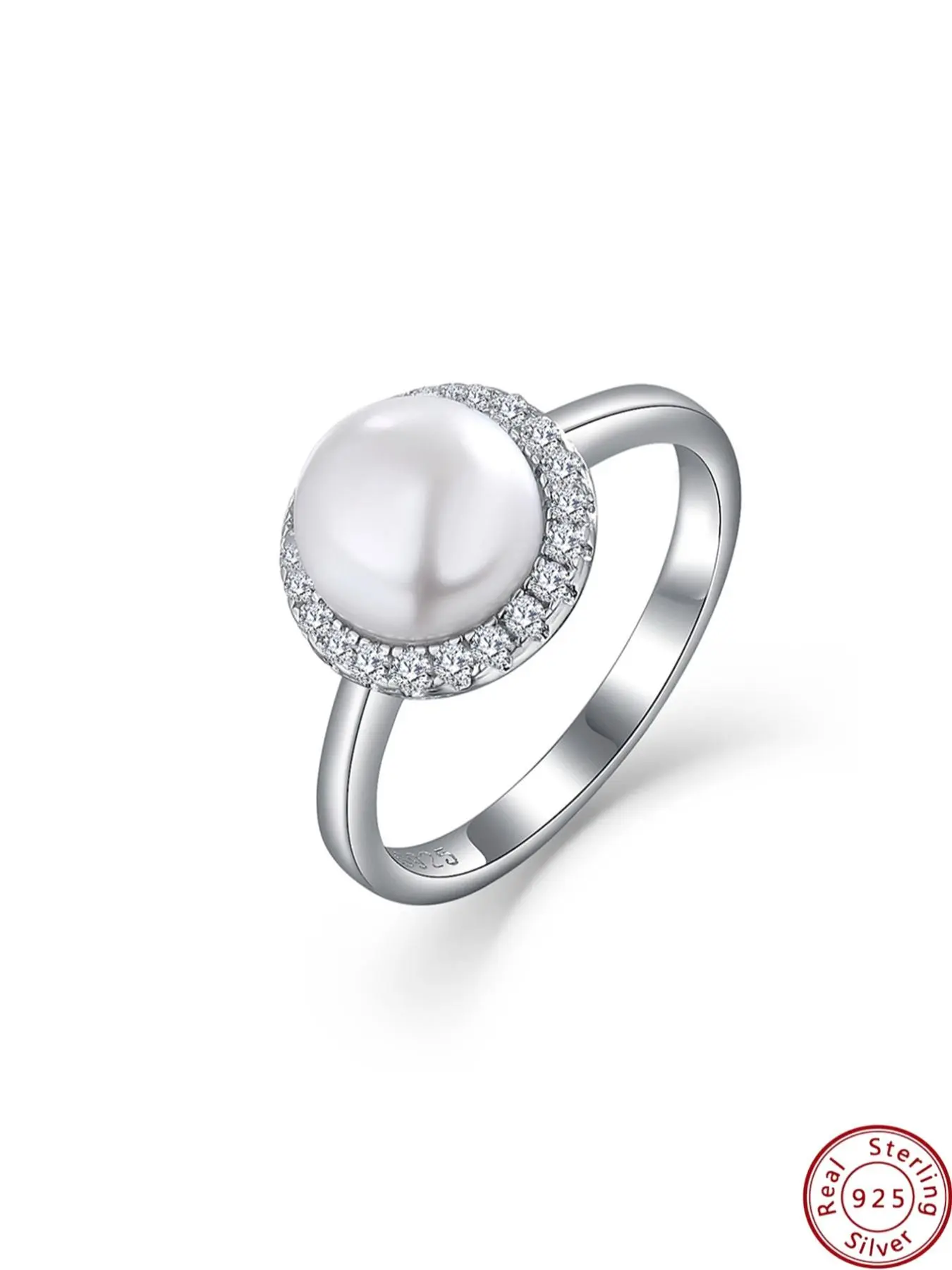 925 Sterling Silver Fashion Rhinestone Decorated Ring, Fashion Jewelry for Party, Daily Clothing Decor, Trendy All-match & Exquisite Jewelry for Birthday Gift