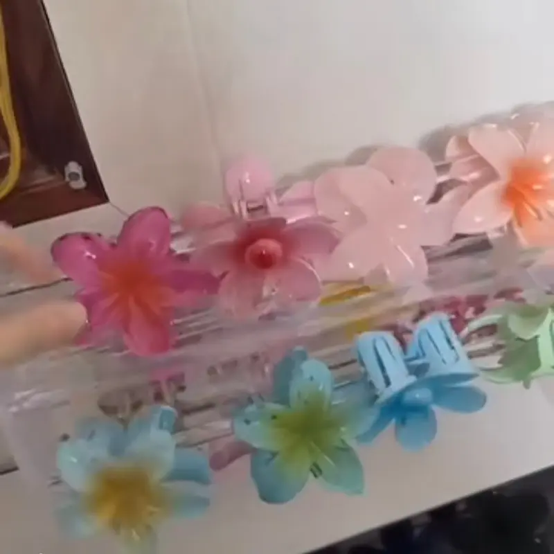 Kệ đựng kẹp Giá trưng bày băng đô bằng nhựa acrylic xoay 360 độ trong suốt tiện dụng trang trí decor xinh xắn Kitchen 7