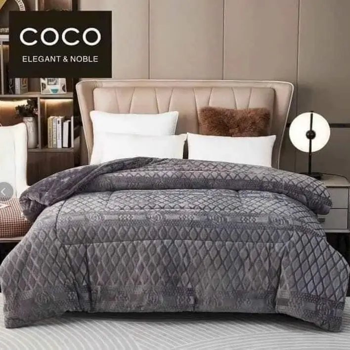 Chăn Lông Thỏ COCO Siêu Ấm 2m3x2m nặng 4kg mẫu mới hot nhất 2023 ( Hàng loại 1 )