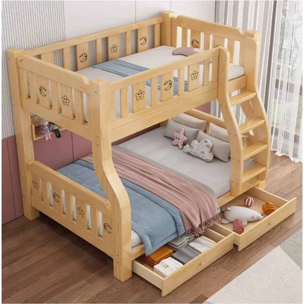 【Free Installatio】 Solid Wood Bunk Beds Adult Bunk Beds Mother Beds Children'S Beds High Low Beds Double Beds Bunk Bed