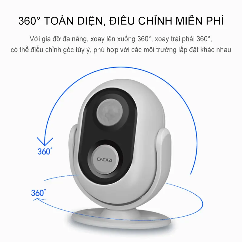 Chuông báo khách hồng ngoại không dây, chuông cảm biến báo khách C9PLUS 3