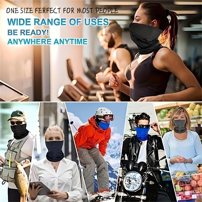 6pcs Cooling UV Protection Face Masks - Breathable, proof Balaclava for Outdoor Activities, Soft Polyester Blend 6