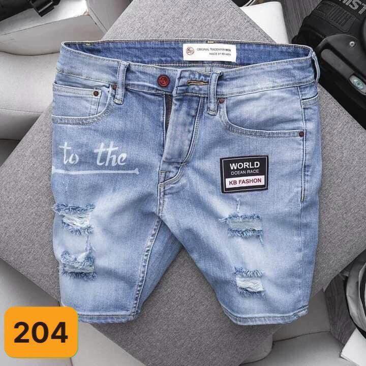 Quần Short Jeans nam chất liệu vải jean bò co dãn size 28-34 Menswear Pants Có Túi quanaodep  2024 quanchay  pho