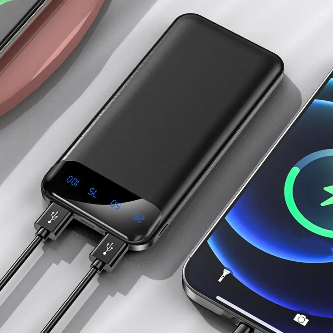 10000mAh Portable Power Bank, Mini Ultra-thin Portable Mobile Power Bank, USB Charger for iPhone 16/15/14/13 Samsung Android Huawei