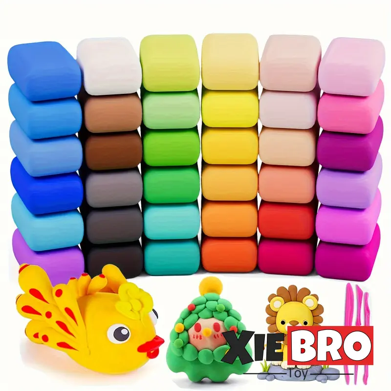 12/36pcs Wind-dried clay, magic modeling clay set, with magic clay tool ...