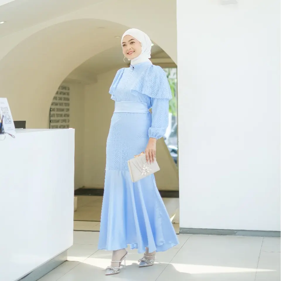 Bodycon Dress CELINNE ( Real Pict ) 3 Ukuran 11 Warna Outfit Busana Hari Raya Terbaru Bahan Brukat Malika Super Nyaman Bisa COD MS Muslim Gamis Pesta Simple Kondangan