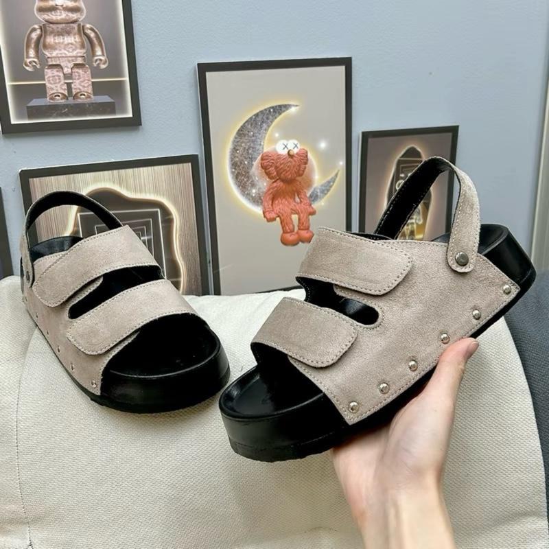 Dép Sandal Nữ Thời Trang Đế Cao 4-5cm 2 Quai Dán Mới Đ01 Size 35-39