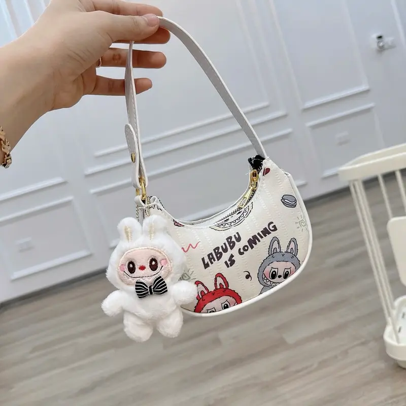 Kẹp nách  mini xinh xỉu kèm phụ kiện treo la pu pu { GẤU HỞ LƯNG} - Tuixachhaoli- TH08 Bag 4