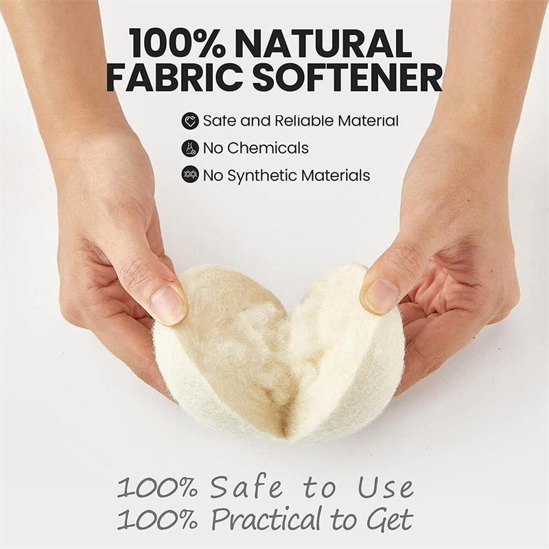 Wool Dryer Ball, 4pcs Fabric Softener Wool Ball for Dryer, Home Items, Household Laundry Accessories 4