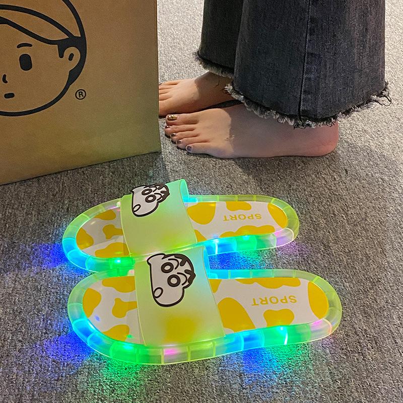2025 Glowing One-Word Slippers for Women PVC Stepping on Poo - TikTok ...