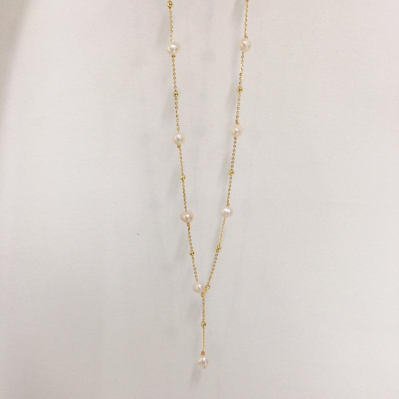 Product Introduction of Natural Jewelry Classic Hot Selling Product Zhuji Pearl Natural Freshwater Pearl Starry Pearl Necklace High-Grade Light Luxury Clavicle Chain Summer 14