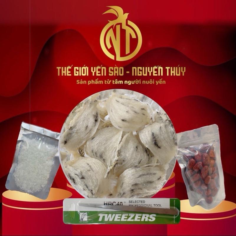 QL3-  100gr YẾN THÔ ÍT LÔNG +30gr Nấm Đông Trùng Hạ Thảo ,táo, đường, nhíp