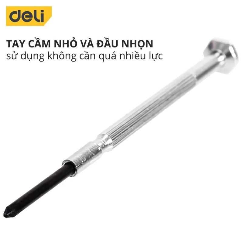 BỘ TUA VÍT ĐA NĂNG SỬA ĐỒNG HỒ, LAPTOP 6 CHIẾC DELI EDL3206. THIẾT KẾ NHỎ, GỌN, TIỆN ÍCH 6