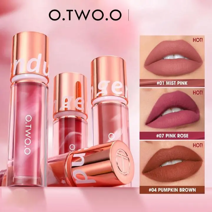 【TERSEDIA&COD】O.TWO.O  Lipstick Liquid Matte Long Lasting NON-STICK Smooth Lip Makeup CLJP L0O4