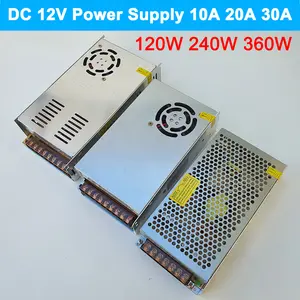 12V 10A 20A 30A Power Supply Switching 120W 240W 360W Adapter Trafo TAIWAN For CCTV LED Strip