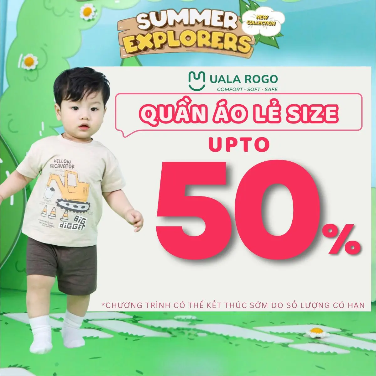 [XẢ KHO] QUẦN ÁO LẺ SIZE cho bé Ualarogo HÀNG TRƯNG BÀY 0-5 tuổi lẻ màu