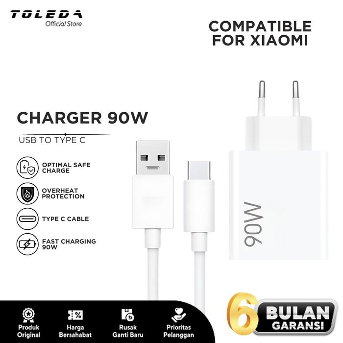 Gambar Charger Compatible For Xiaomi 90W Type C Fast Charging Max Turbo Charge USB Port dari Toleda Indonesia Kota Tangerang Tokopedia