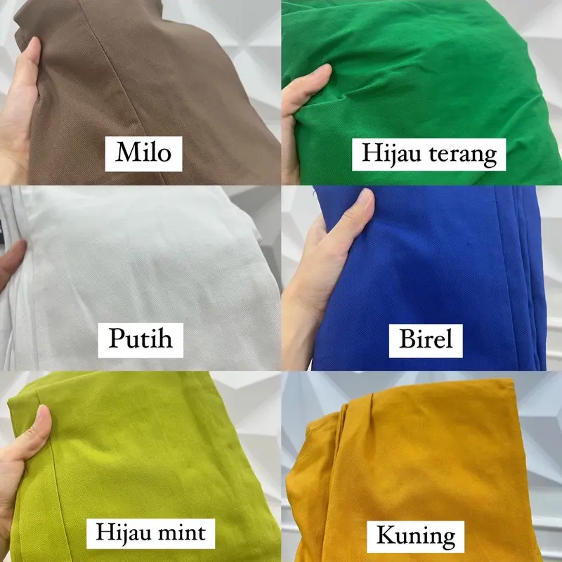 Celana Basic Semi Cutbray Highwaist Bahan Soft Jeans Melar | Gaya Casual dan Office Look | Panjang 100cm wanita 5