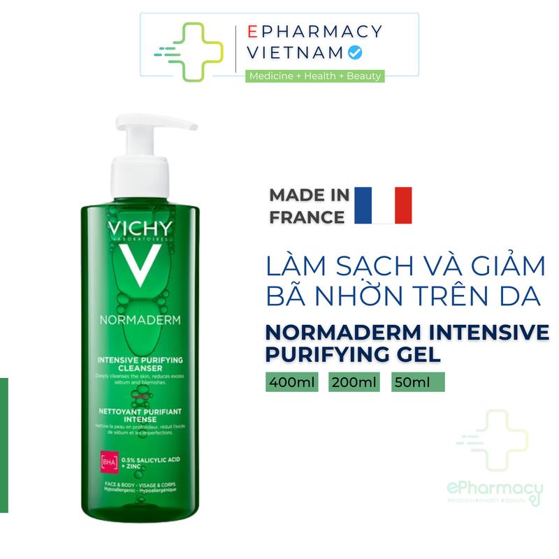 [CHÍNH HÃNG] Gel Rửa Mặt VICHY Normaderm Phytosolution Intensive Purifying Cho Da Dầu Mụn
