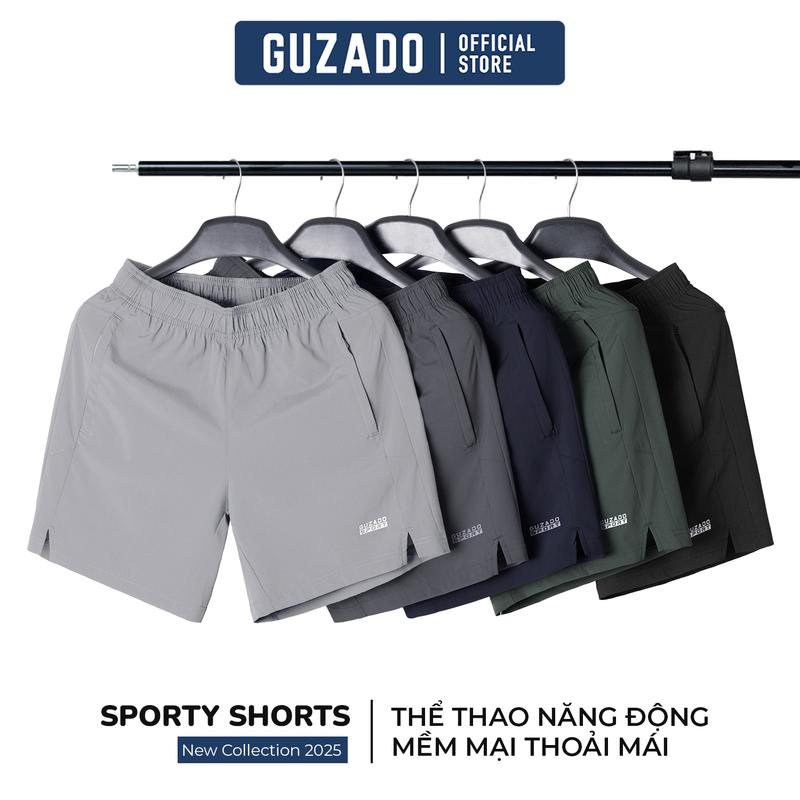 Combo 2 Quần Short Run Gió Nam GUZADO Chạy Bộ, Gym, Pickleball Thoải Mái Hàng Local Brand Basic CB2GSR11