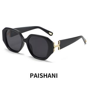 แว่นกันแดดทรงเหลี่ยม ระดับไฮเอนด์ Unisex สไตล์ยุโรปและอเมริกา เครื่องประดับโลหะบุคลิกภาพ แว่นตาทันสมัย อเนกประสงค์ อินเทรนด์